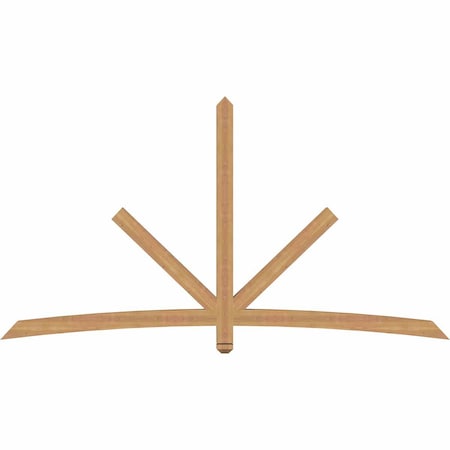 Ekena Millwork Alberta Smooth Timber Gable Bracket, Western Red Cedar, 96"W x 52"H x 3 1/2"D x 3 1/2"F, 13/12 Pitch GBW096X52X0404ALB00SWR